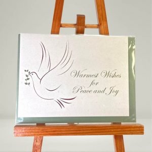 hemp holiday card peace and joy dove