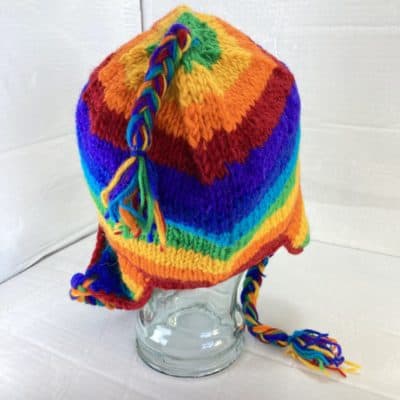Fair trade wool rainbow hat