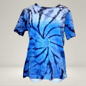 tie dye t-shirt fair trade blue