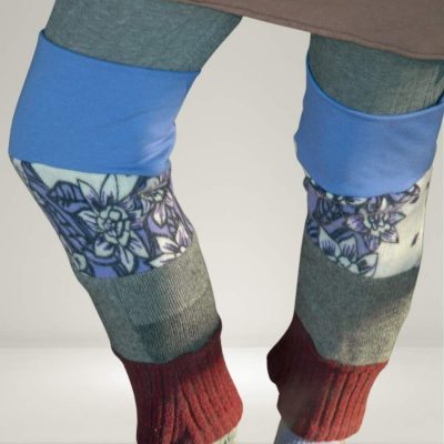Recycled leg warmers handmade in Canada