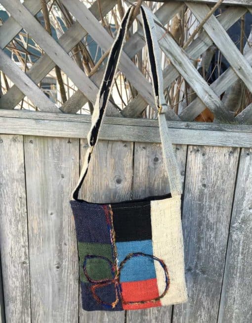 patchwork hemp purse