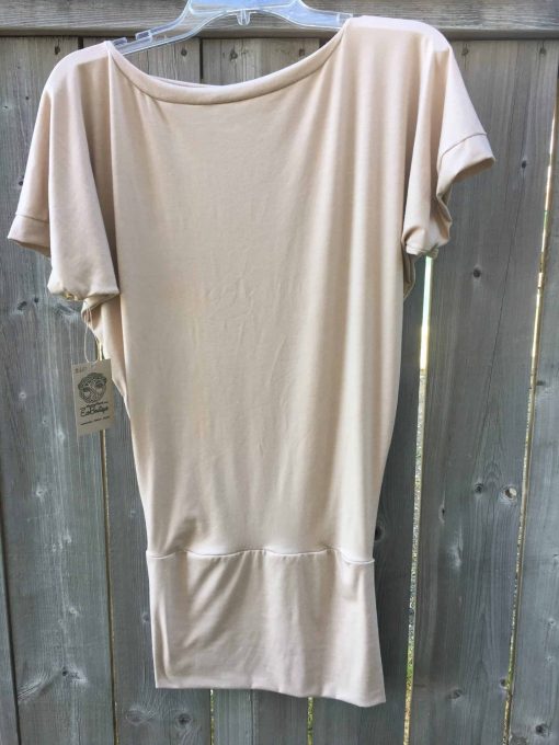 Boat neck shirt dress made in Canada