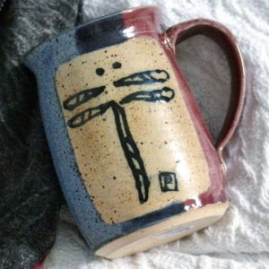 Parry Sound pottery coffee cup dragonfly mug