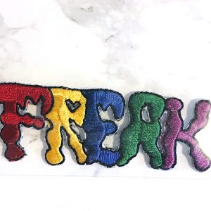 Embroidered Iron On Patch - Rainbow Freak