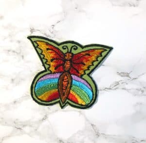 Embroidered Butterfly Patch Fair Trade Nepal 3-4inches