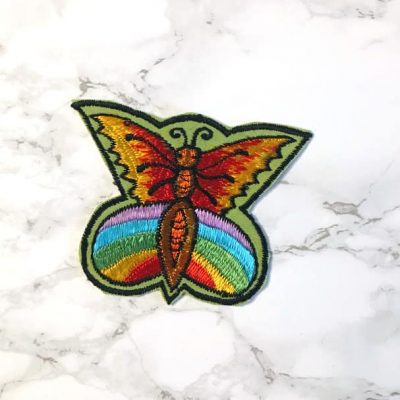 Embroidered Butterfly Patch Fair Trade Nepal 3-4inches