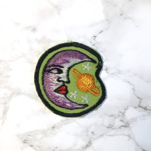 Embroidered Patch Moon Planet Fair Trade Nepal 3-4inches
