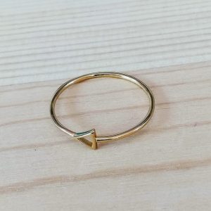 sterling silver gold triangle ring fair trade