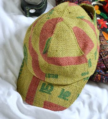 Jute Hat Fair Trade Eco Ball Cap flatlay