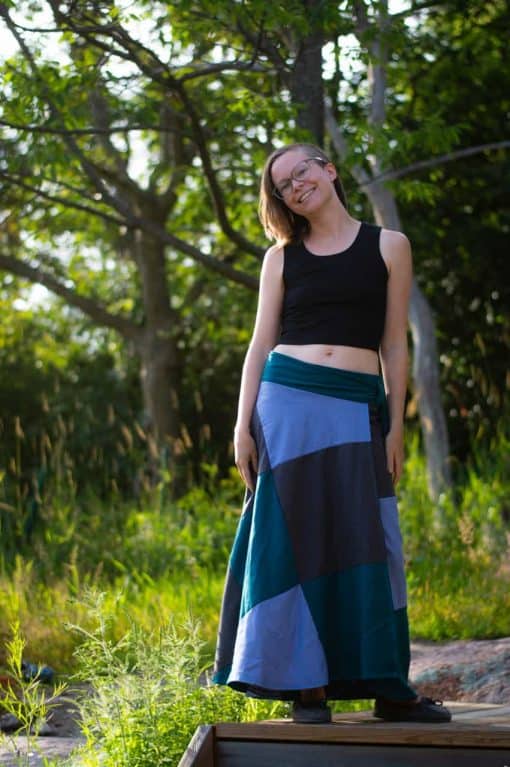 made in parry sound patchwork skirt