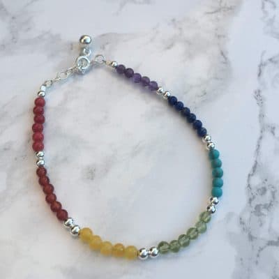 rainbow bracelet chakra gemstones