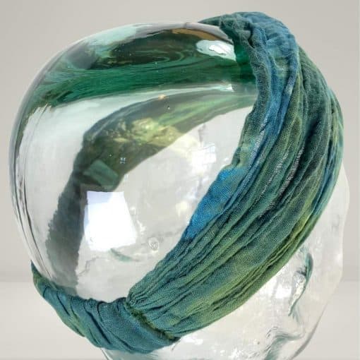 Blue tie-dye headband fair trade gifts that give back