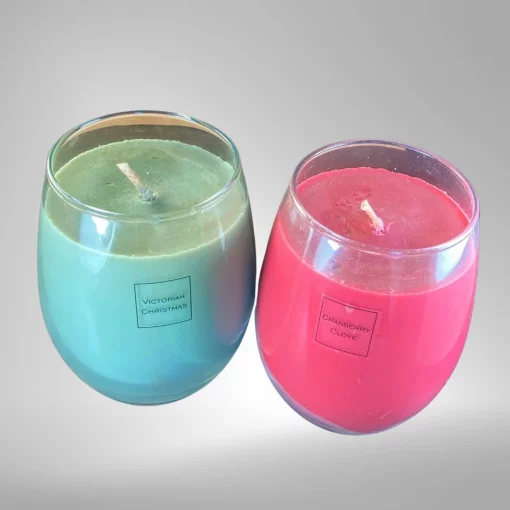 holiday candle set two large soy candles