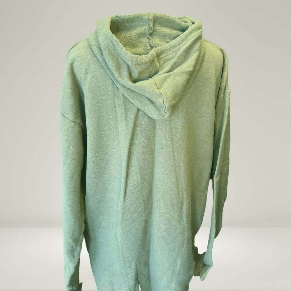 hemp pullover hoody sweater green